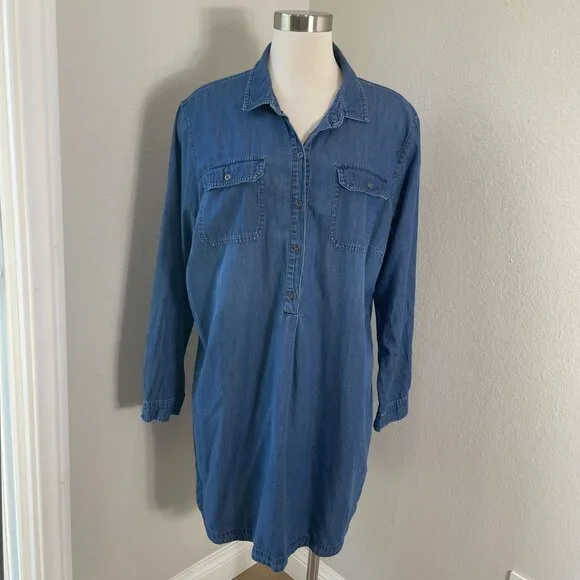 Old Navy | Dresses | Old Navy Womens Plus Xxl Long Sleeve Chambray Shirt Dress Pockets | Poshmark Old Navy | Dresses | Old Navy Womens Plus Xxl Long Sleeve Chambray Shirt Dress Pockets | Poshmark